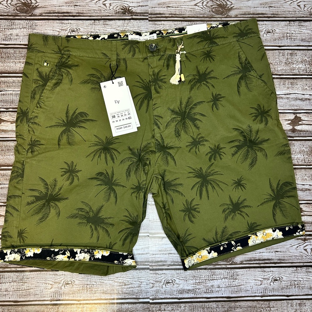 Denim & Flower Mens Shorts